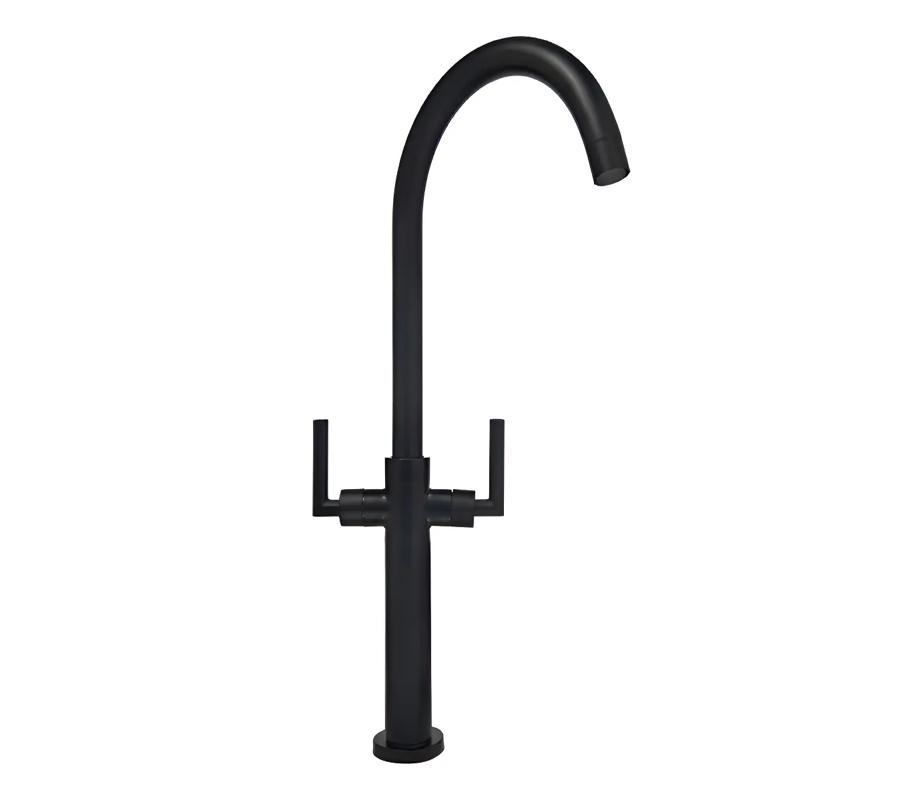 griferia negro mate pico alto