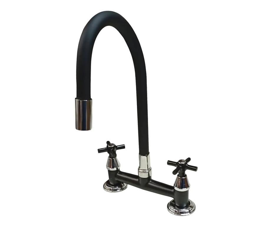 grifo cocina negro flexible