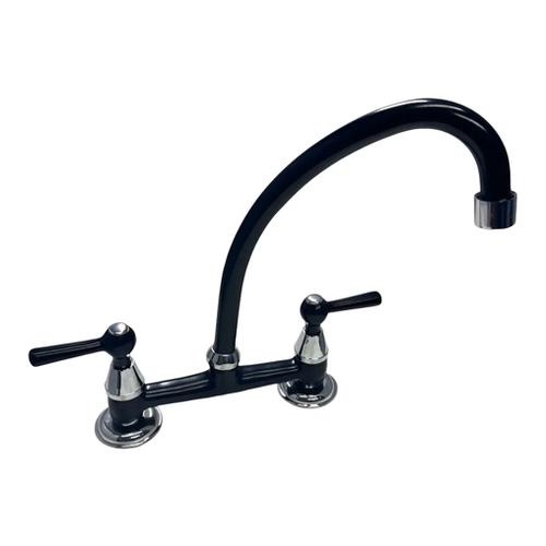 griferia negro mate doble comando