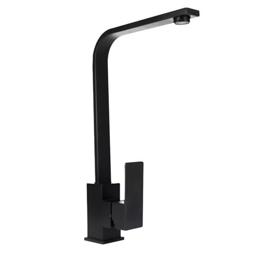 griferia de cocina cuadrada negro mate