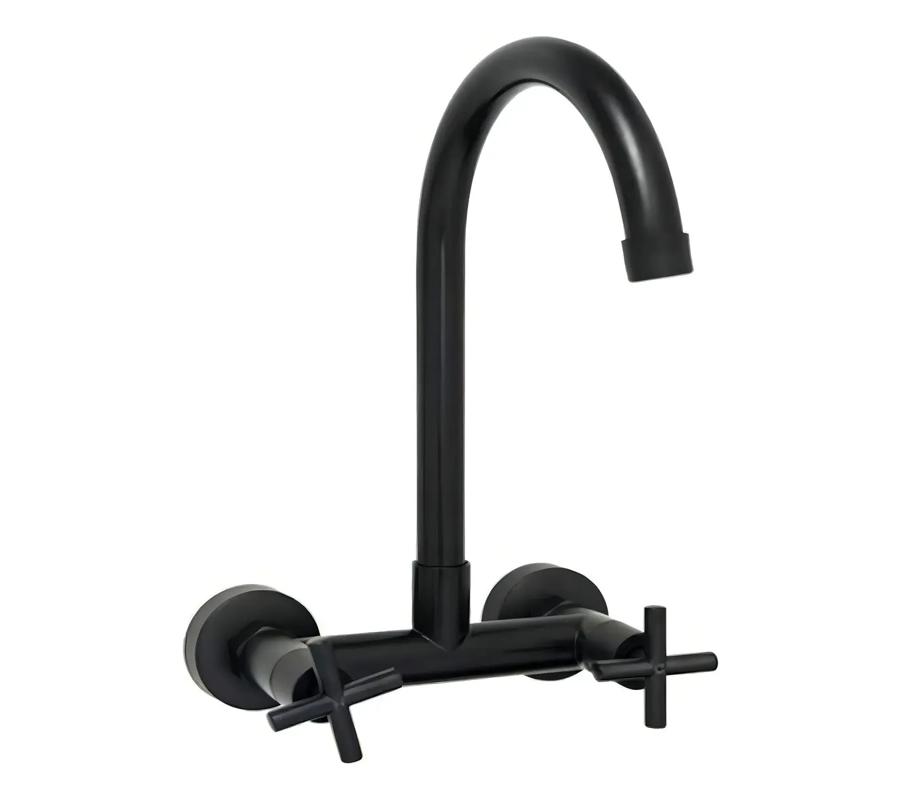 griferia negro mate pared